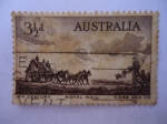 Stamps Australia -  Postal Coach Pioneers.