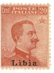 Stamps : Africa : Libya :  postage italiane / Libia / 20 cent