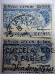 Stamps : Asia : Sri_Lanka :  Sri_Lank (Ceylon) Visita Imperial 1954. (M/280 - Yt/291)