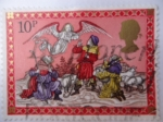Stamps United Kingdom -  Navidad - La Anunciación del Arcangel San Gabriel.            