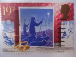 Stamps United Kingdom -  Navidad - Estrella de Belén y los Pastores.