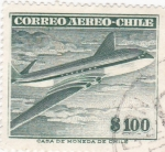 Sellos de America - Chile -  avión