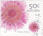 Sellos de Oceania - Australia -  flora- Swamp Daisy