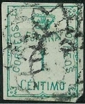 Stamps Spain -  Corona y cifra