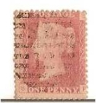 Stamps : Europe : United_Kingdom :  One penny red (1871) / Queen Victoria