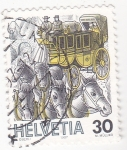 Stamps Switzerland -  carruaje