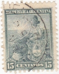 Stamps Argentina -  joven al amanecer