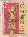Stamps Ghana -  emblema aguila