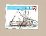 Stamps : America : Cuba :  Flota Pesquera - Camaronero de ferrocemento