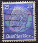 Stamps Germany -  DEUTSCHES REICH 1933 Scott425 SELLO 85 Cumpleaños de Von Hindenburg Usado ALEMANIA Michel522