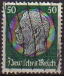 Stamps Germany -  DEUTSCHES REICH 1933 Scott428 SELLO 85 Cumpleaños de Von Hindenburg Usado ALEMANIA Michel525