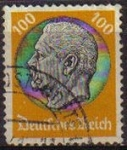 Sellos de Europa - Alemania -  DEUTSCHES REICH 1933 Scott431 SELLO 85 Cumpleaños de Von Hindenburg Usado ALEMANIA Michel528