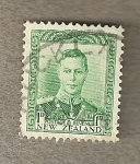 Stamps Oceania - New Zealand -  Rey Jorge VI