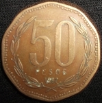 monedas de America - Chile -  1992 (Reverso)