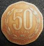monedas de America - Chile -  1992 (Reverso)