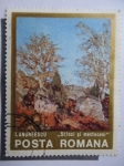 Stamps Romania -  Pintor: I. Andreuescu - Rocas y Abedules.