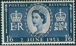 Stamps United Kingdom -  Coronación de la Reina Isabel II