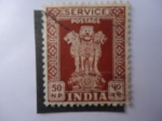 Stamps : Asia : India :  Columna de Asoka