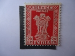 Stamps : Asia : India :  Columna de Asoka