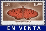 Stamps : Asia : India :  Mariposa 15 NUEVO