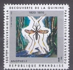 Stamps Rwanda -  150 aniversario del descubrimiento de la quinina por Pelletier y Caventou 