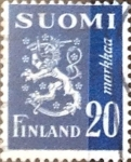 Stamps : Europe : Finland :  Intercambio agm 0,20 usd 20 m. 1950