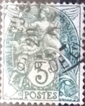 Stamps France -  Intercambio 0,35  usd 5 cent. 1900