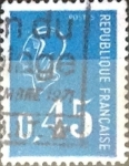Stamps France -  Intercambio 0,20  usd 45 cent. 1971
