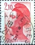 Stamps France -  Intercambio 0,20  usd 2,10 francos  1984