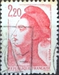 Stamps France -  Intercambio 0,20  usd 2,20 francos  1985
