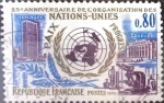Stamps France -  Intercambio jxn 0,40 usd 80 cent. 1970