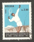 Sellos de America - Bolivia -  278 - XXXII Campeonato sudamericano de tenis, en La Paz