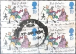 Stamps : Europe : United_Kingdom :  Intercambio 1,00  usd 4 x 19 p. 1993