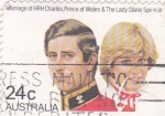 Stamps Australia -  principe Carlos y Lady Diana