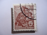 Stamps Germany -  DDR - Grupo Familiar - Fünfjahresplan.