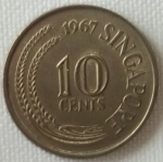 monedas de Asia - Singapur -  1967 (Reverso)