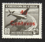Stamps Chile -  Plane and Caravel