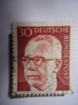 Stamps Germany -  dr. Gustav Heinemann (1899-1976) Presidente-Alemania Federal