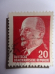 Stamps Germany -  Presedente de estado de la Rep. Dem. Al., Walter Ulbricht (1893-1973)