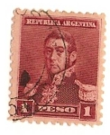 Stamps : America : Argentina :  1p San Martin