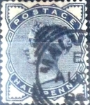 Stamps Europe - United Kingdom -  Intercambio 8,50 usd 1/2 p. 1883