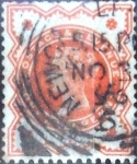 Stamps United Kingdom -  Intercambio 1,00 usd 1/2 p. 1887