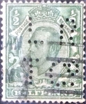 Stamps United Kingdom -  Intercambio 4,50 usd 1/2 p. 1911