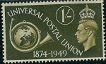 Stamps United Kingdom -  75º aniversario de la Unión Postal Universal
