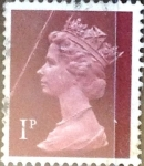 Stamps United Kingdom -  Intercambio 0,20 usd 1 p. 1971