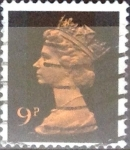 Stamps United Kingdom -  Intercambio 0,25 usd 9 p. 1971