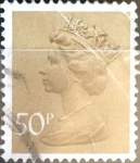 Stamps United Kingdom -  Intercambio 0,35 usd 50 p. 1977