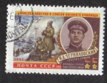 Stamps Russia -  Dos veces Héroe de la Unión Soviética el General de Ejército I.D. Chernyahovsky (1906-1945)