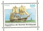 Sellos de Africa - Guinea Ecuatorial -  Barcos  -  Buque de vapor a ruedas