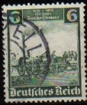 Stamps Germany -  Deutsches Reich 1935 Scott 456 Sello º Centenario Tren Aguila 6 Alemania Allemagne Duitsland Germani